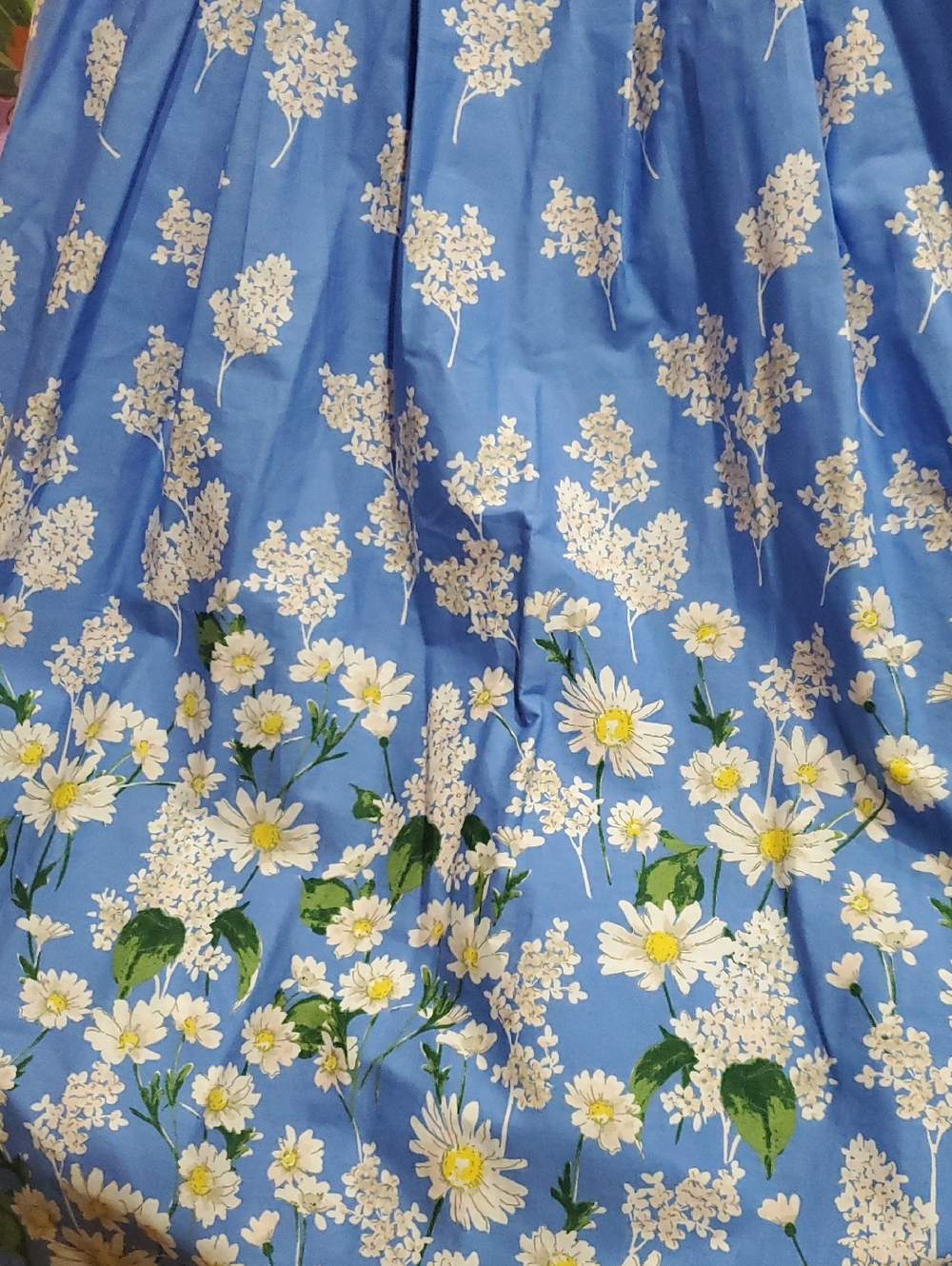 Tommy Hilfiger blue turquoise daisy print Cotton button down Shirtdress size 12 - Picture 2 of 10